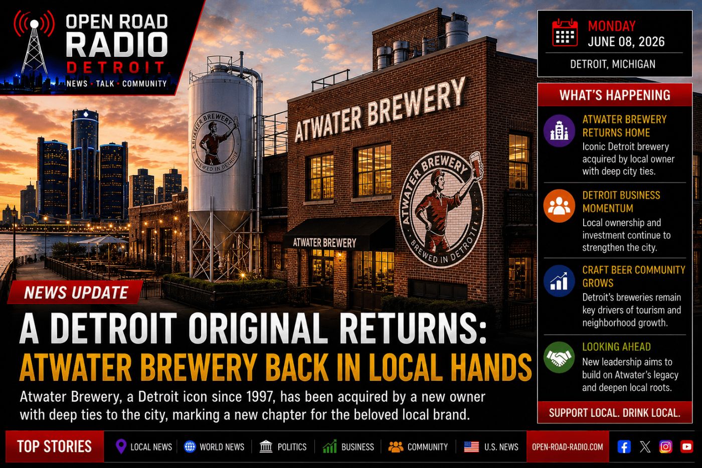A Familiar Name In Detroit: Atwater Brewery Returns To Local Ownership