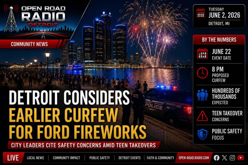 A Major Event With Major Concerns: Detroit Considers Earlier Curfew For Ford Fireworks