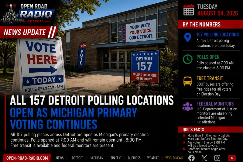All 157 Detroit Polling Locations Open as Michigan Primary Voting Continues