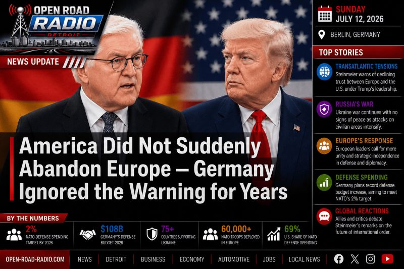 America Did Not Suddenly Abandon Europe — Germany Ignored the Warning for Years