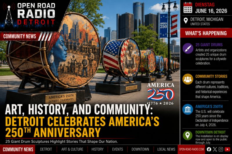 Art, History, And Community: Detroit Celebrates America's 250th Anniversary With Unique Public Installation