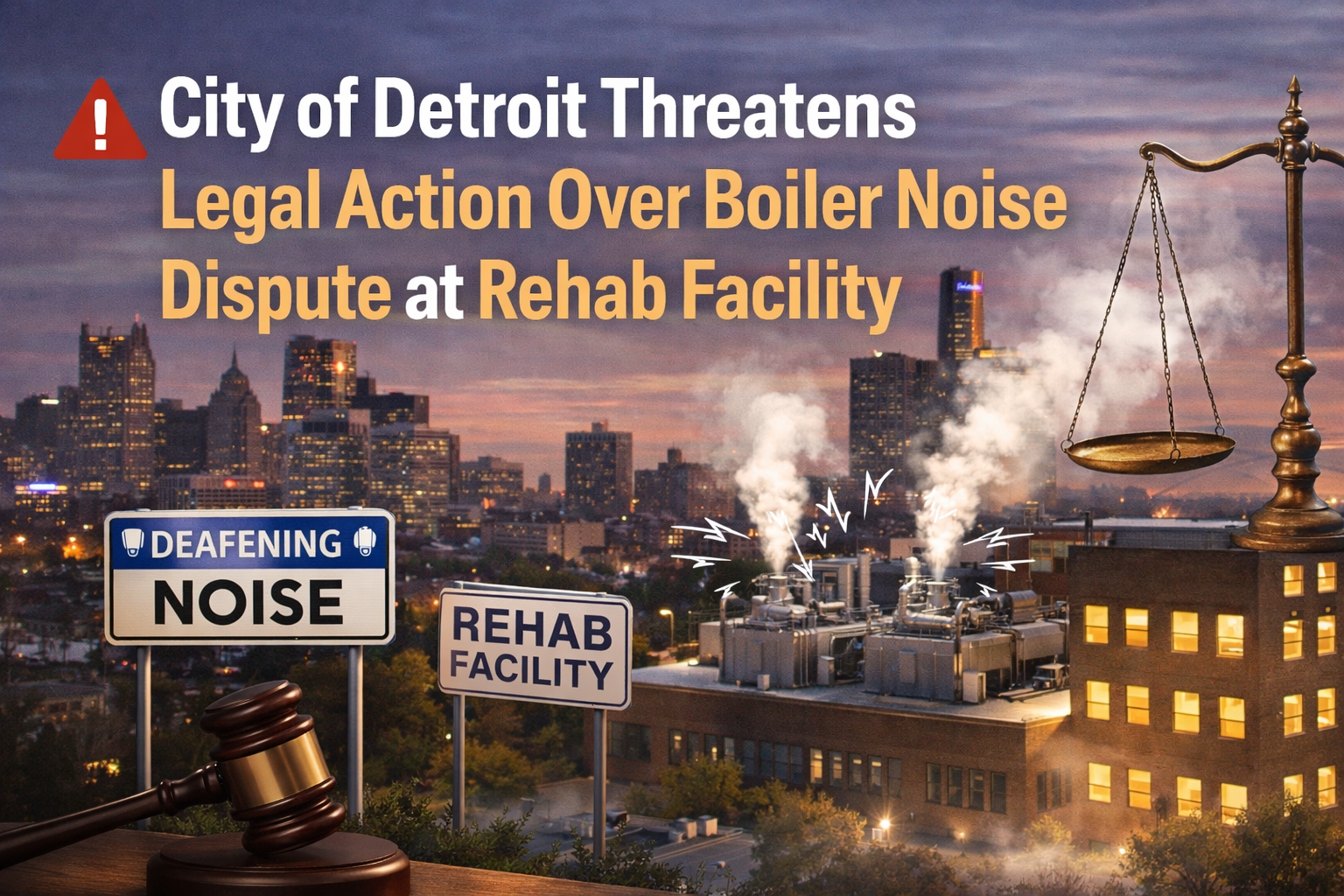 City of Detroit Threatens Legal Action Over Boiler Noise Dispute at Rehab Facility