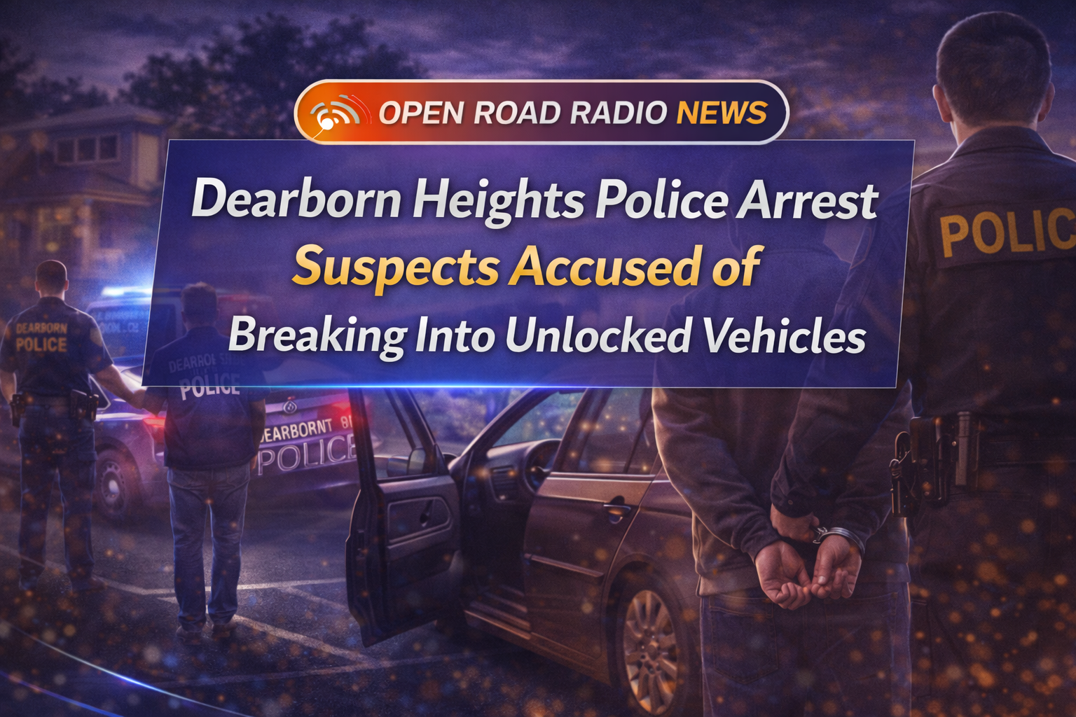 Dearborn Heights police arrest suspects accused of breaking into unlocked vehicles