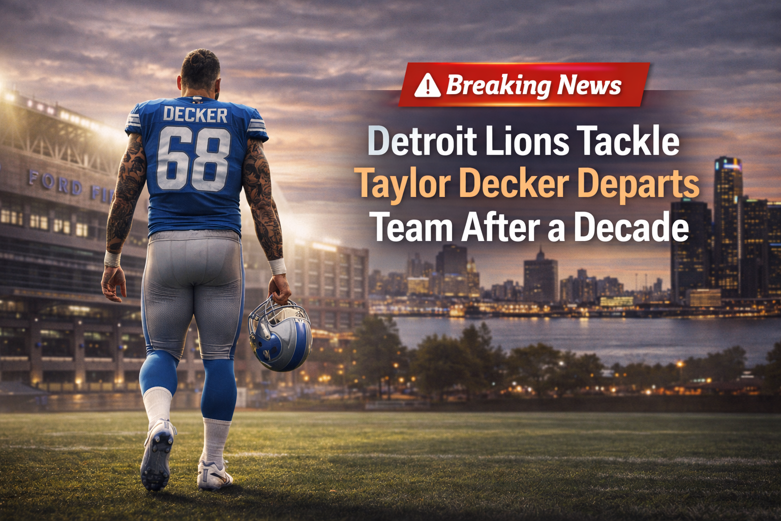 Detroit Lions tackle Taylor Decker departs team after a decade