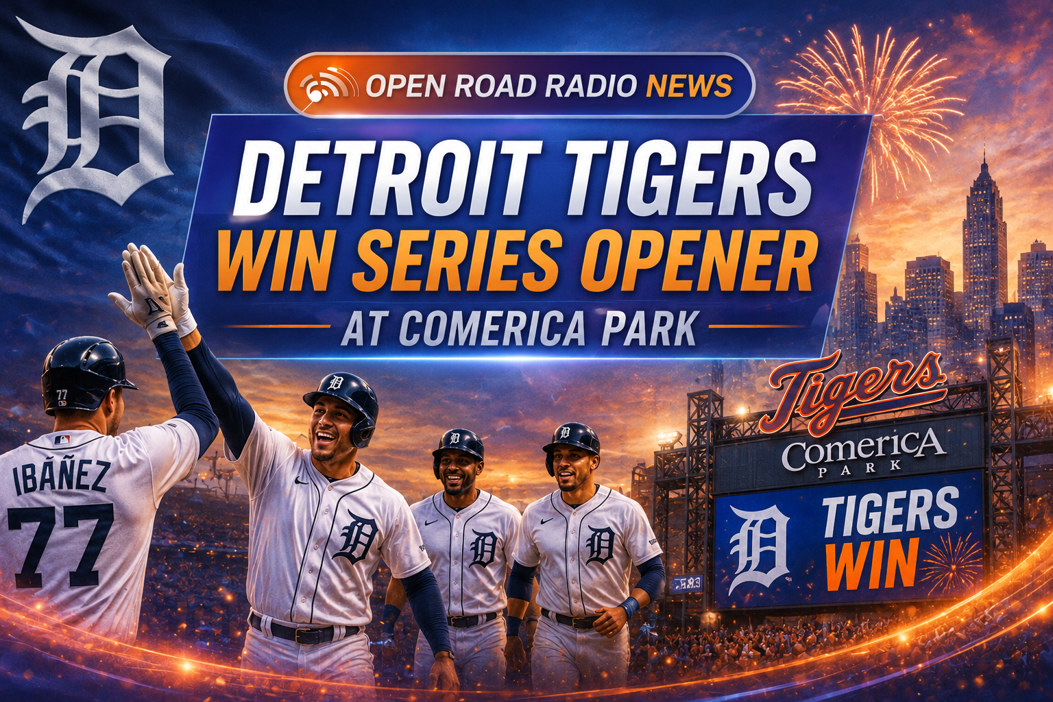 Detroit Tigers win series opener at Comerica Park