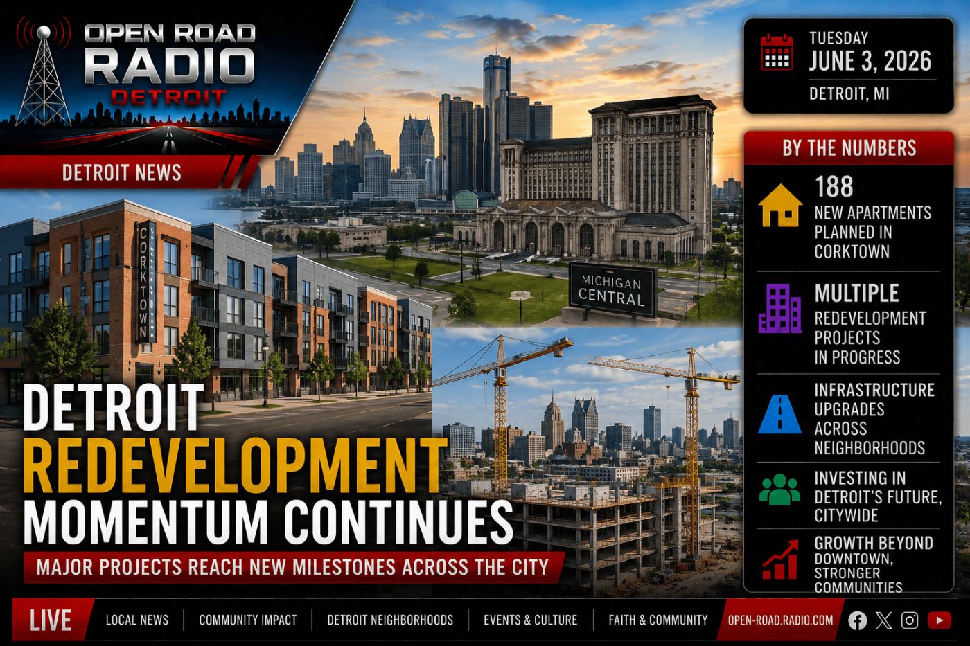 Development Activity Across The City: Detroit's Growth Spreads Beyond Downtown