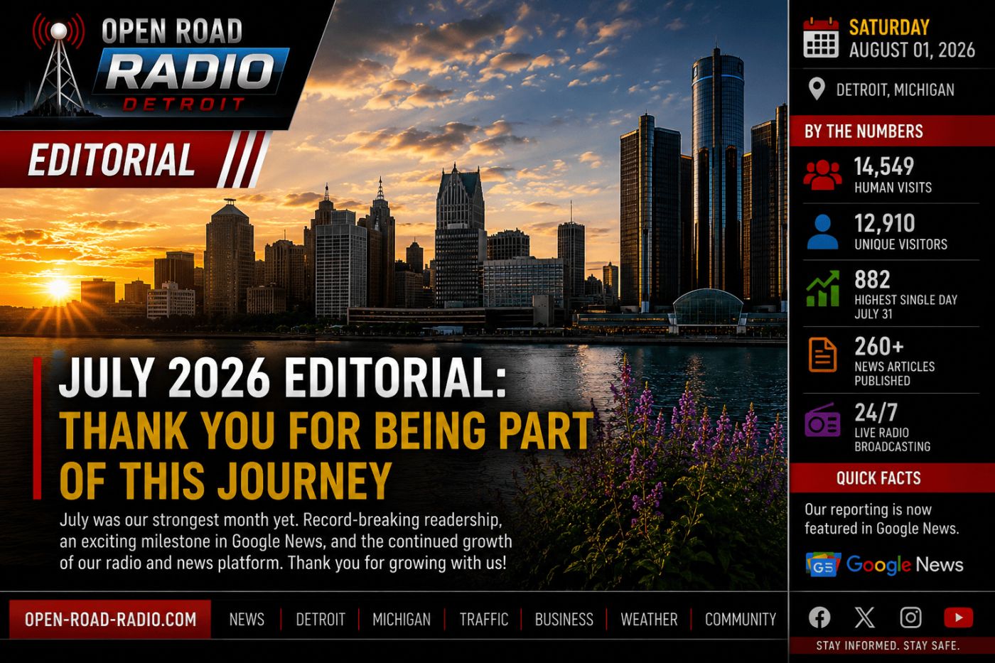 Editorial | July 2026: Thank You for Being Part of This Journey