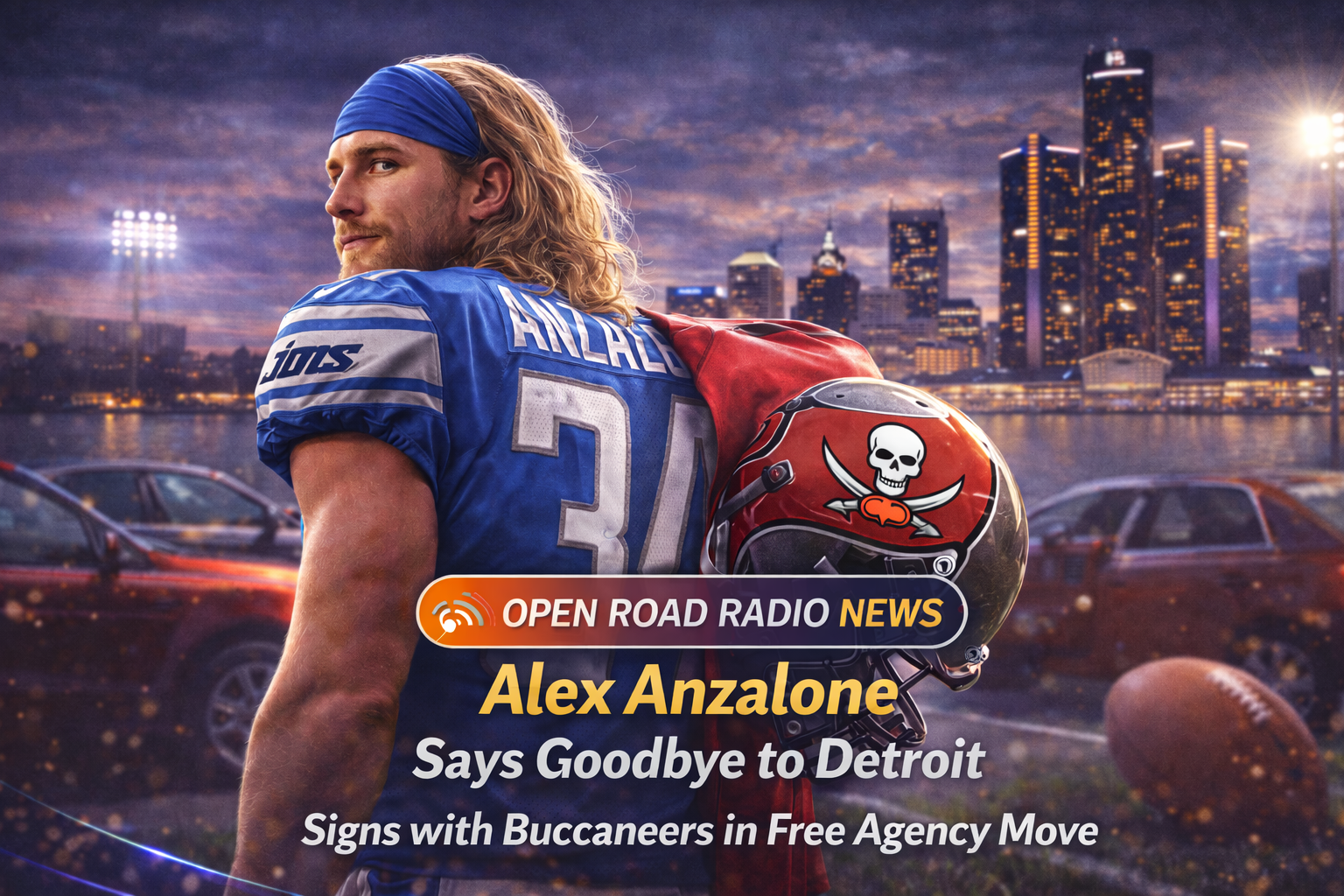 Former Lions linebacker Alex Anzalone says goodbye to Detroit after signing with Buccaneers