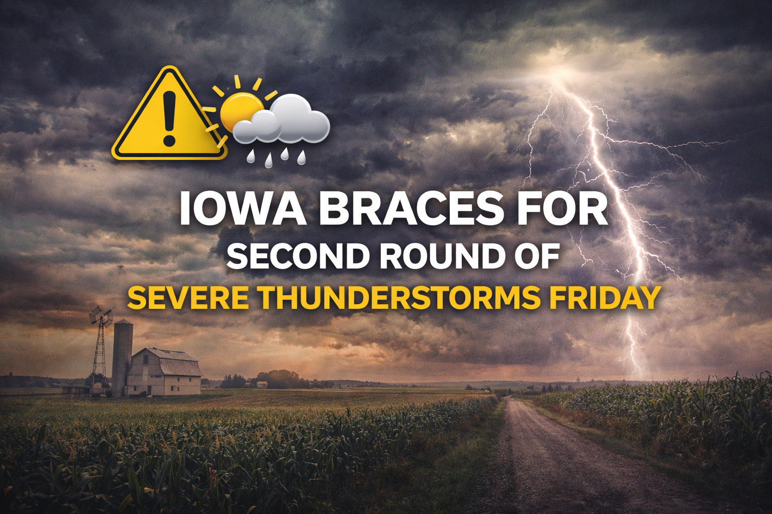 Iowa Braces for Second Round of Severe Thunderstorms Friday