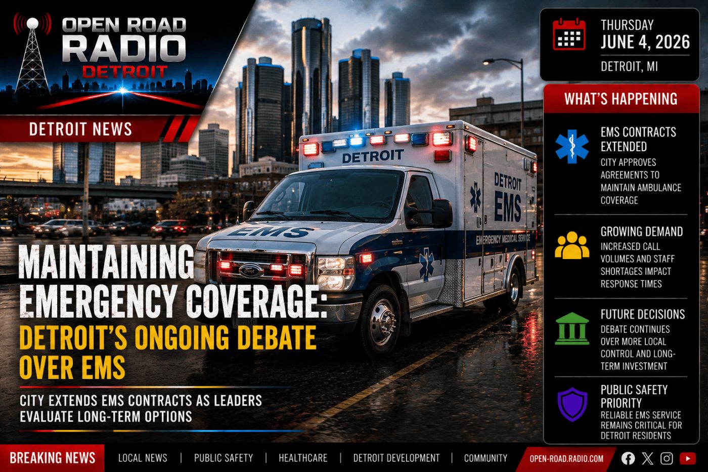 Maintaining Emergency Coverage: Detroit's Ongoing Debate Over EMS