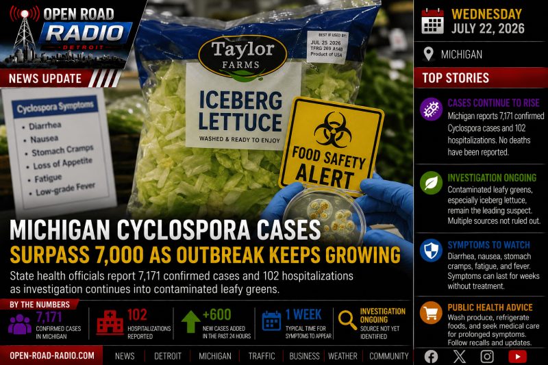Michigan Cyclospora Cases Surpass 7,000 as State Battles Growing Foodborne Outbreak
