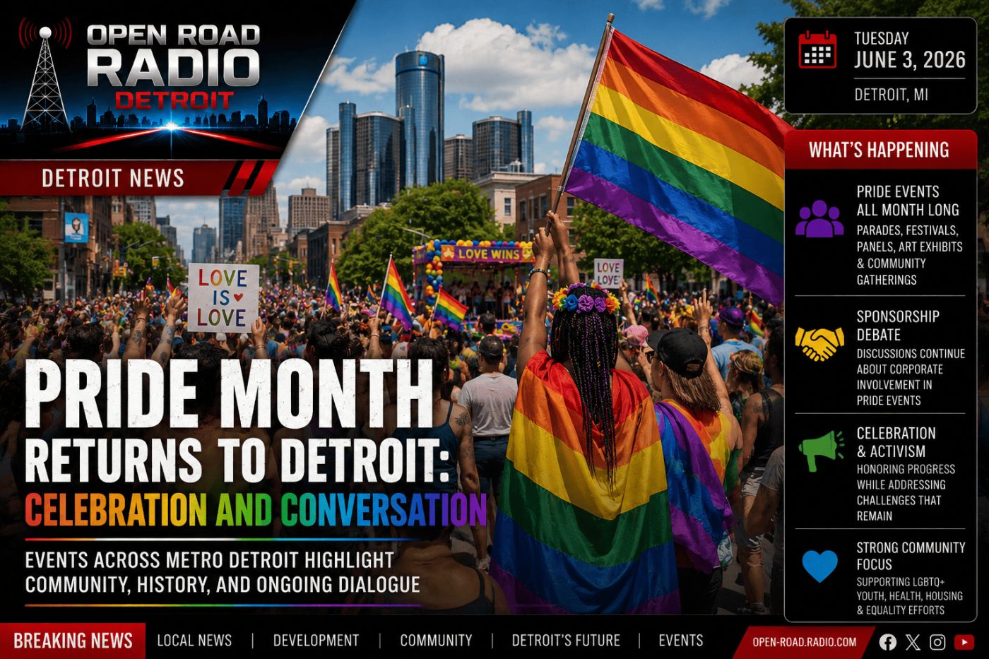 Pride Month Returns To Detroit: Celebration and Conversation