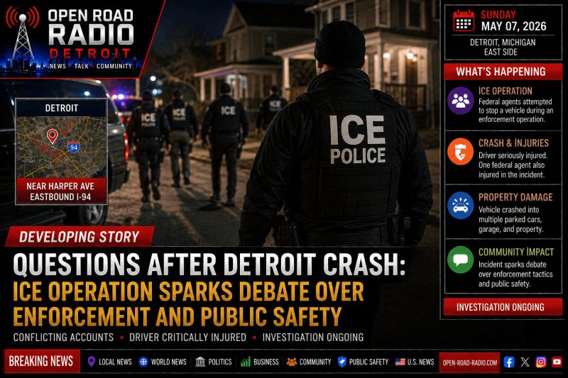 Questions After Detroit Crash ICE Operation Sparks Debate Over Enforcement And Public Safety