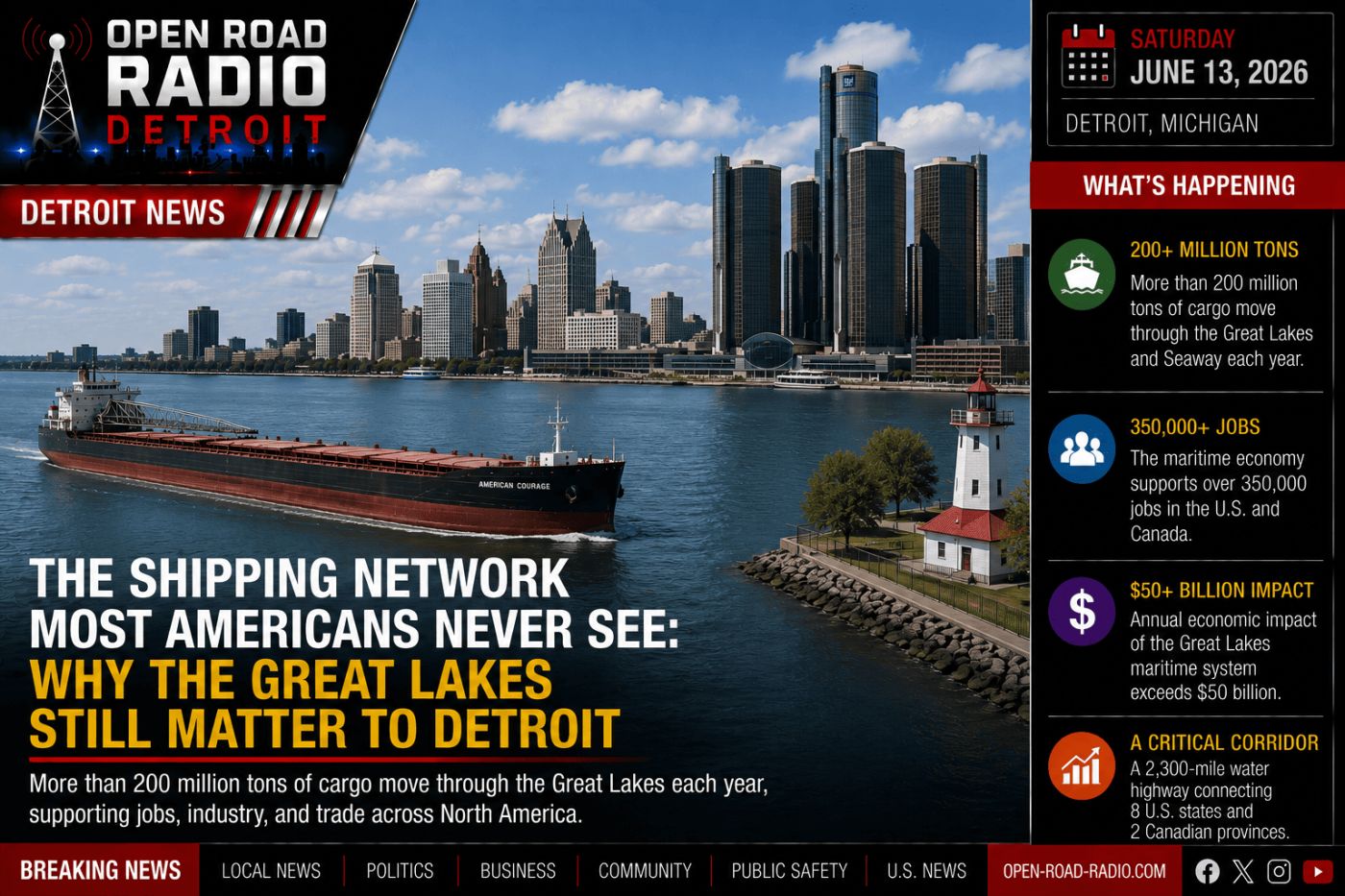 The Shipping Network Most Americans Never See: Why The Great Lakes Still Matter To Detroit