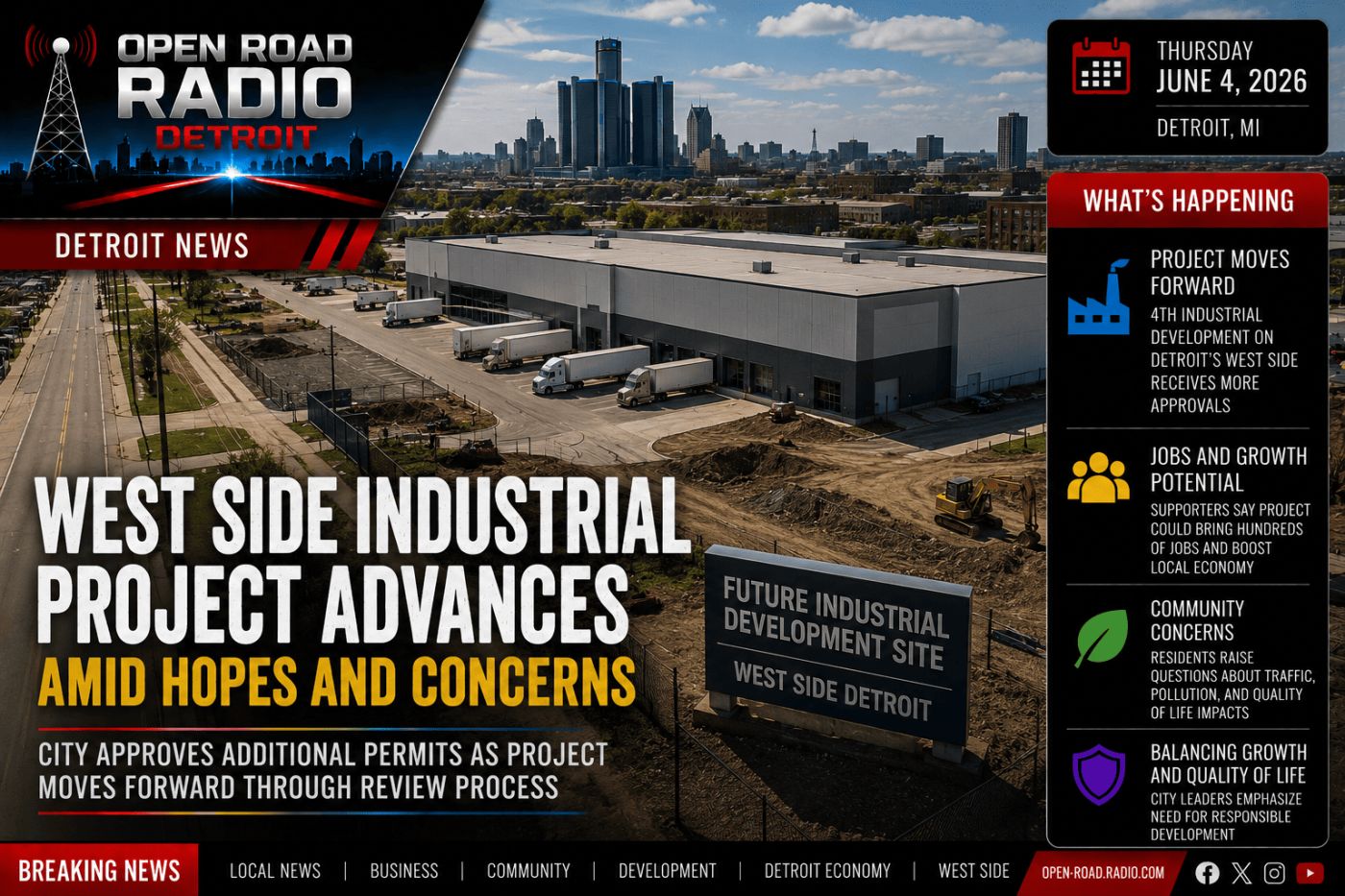 West Side Industrial Project Advances Amid Hopes and Concerns